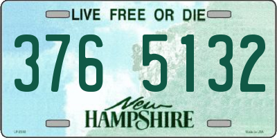 NH license plate 3765132