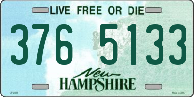 NH license plate 3765133