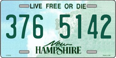 NH license plate 3765142