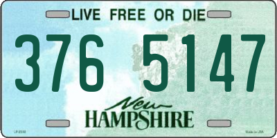 NH license plate 3765147