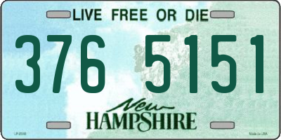 NH license plate 3765151