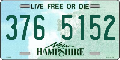 NH license plate 3765152