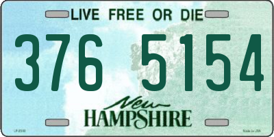 NH license plate 3765154