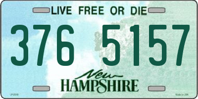 NH license plate 3765157