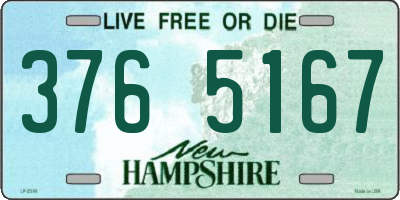NH license plate 3765167