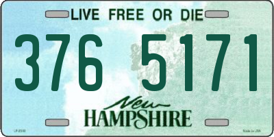 NH license plate 3765171
