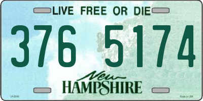 NH license plate 3765174