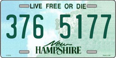 NH license plate 3765177