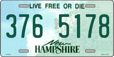 NH license plate 3765178