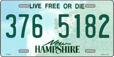 NH license plate 3765182