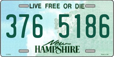 NH license plate 3765186