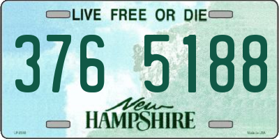 NH license plate 3765188