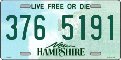 NH license plate 3765191
