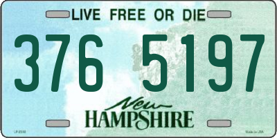 NH license plate 3765197