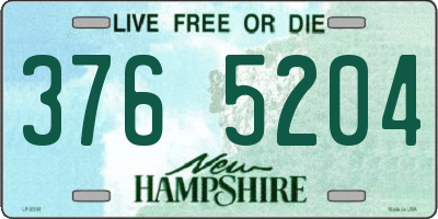 NH license plate 3765204