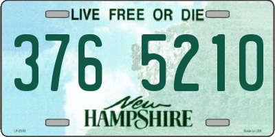 NH license plate 3765210