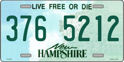 NH license plate 3765212