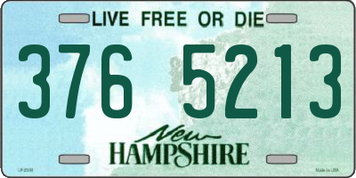 NH license plate 3765213