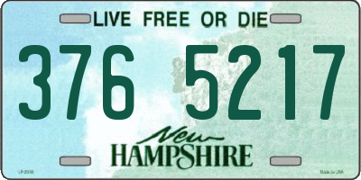 NH license plate 3765217