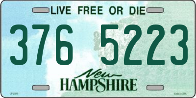 NH license plate 3765223
