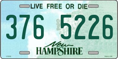 NH license plate 3765226