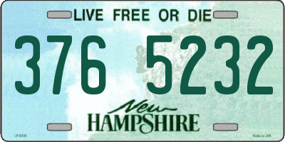 NH license plate 3765232