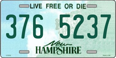 NH license plate 3765237