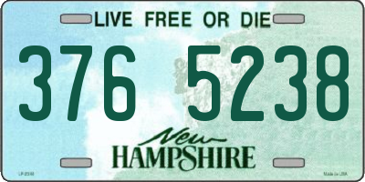 NH license plate 3765238