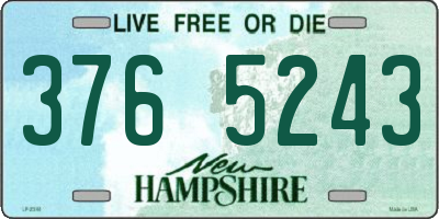 NH license plate 3765243