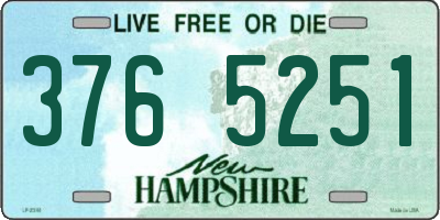 NH license plate 3765251