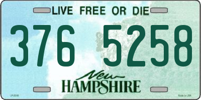 NH license plate 3765258