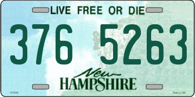 NH license plate 3765263
