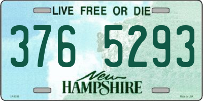 NH license plate 3765293