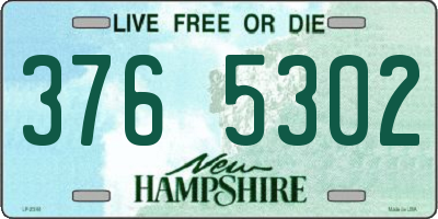 NH license plate 3765302