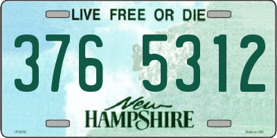 NH license plate 3765312