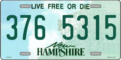 NH license plate 3765315