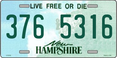 NH license plate 3765316