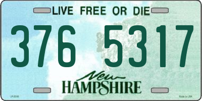 NH license plate 3765317