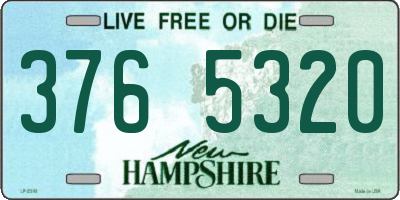 NH license plate 3765320