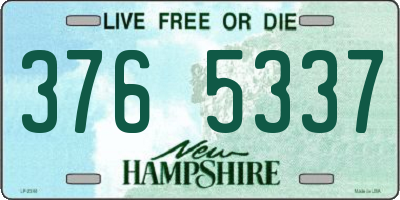 NH license plate 3765337