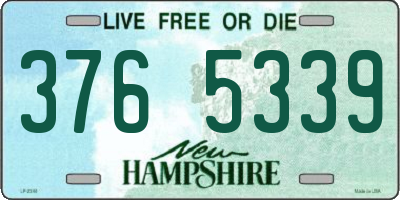 NH license plate 3765339