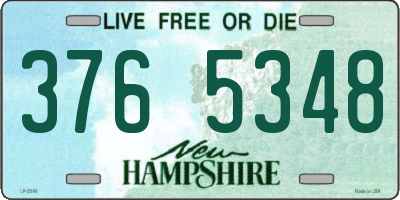 NH license plate 3765348