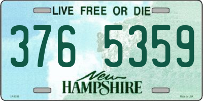 NH license plate 3765359