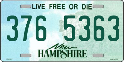 NH license plate 3765363