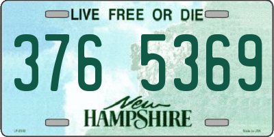 NH license plate 3765369