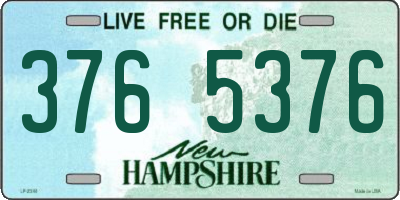 NH license plate 3765376