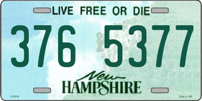NH license plate 3765377