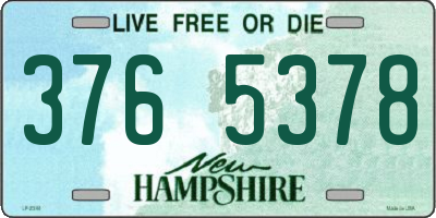 NH license plate 3765378