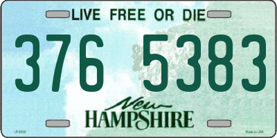 NH license plate 3765383