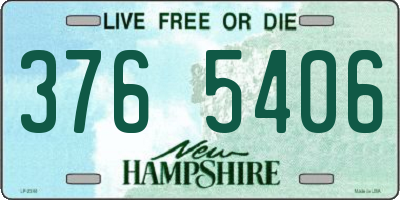NH license plate 3765406